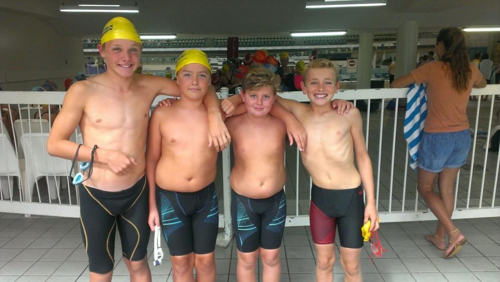 Mount Carmel senior boys relay team: Thomas Carey, Darcey Bush, Sam Pack and Shaun Harris.